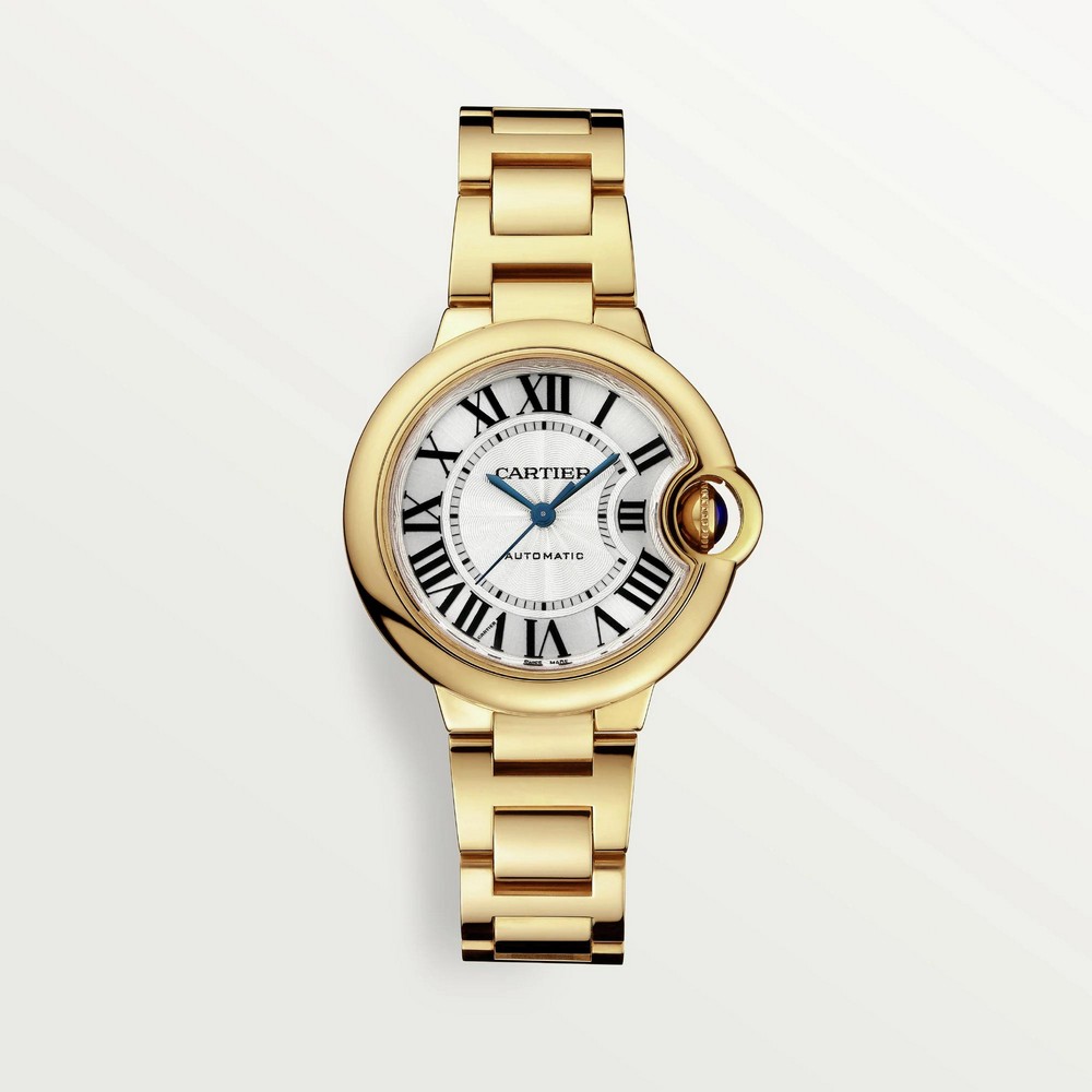 Đồng Hồ Cartier Ballon Bleu De Cartier Watch 33mm Nữ Vàng Trắng